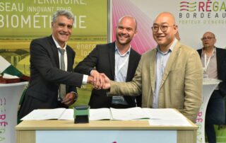 Signature de contrats entre REGAZ, CVE et le GPMB pour le projet de méthanisation territoriale CVE Port de Bordeaux